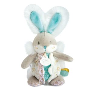 Doudou lapin sucre attache-sucette