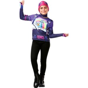 Fortnite-Déguisement top avec cagoule Brite Bomber 9/10 ans
