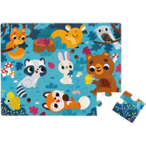 Puzzle tactile 20 pièces les animaux de la forêt