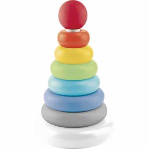 Pyramide avec 7 anneaux en bois