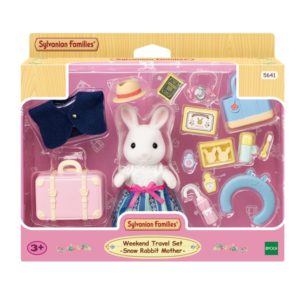 Sylvanian Families - 5641 - La Maman Lapin Neige et sa valise de week-end
