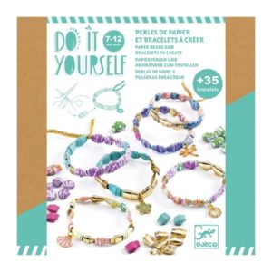 Perles de papier et bracelets or DIY - Djeco