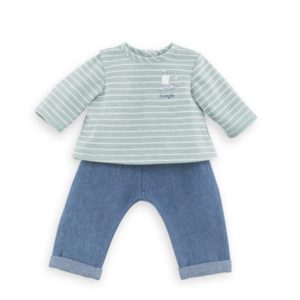 Pantalon et Marinière Bords de Loire - Petits poupons 30 cm
