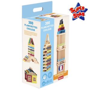 Grand pack 300 planchettes en bois naturel et couleur