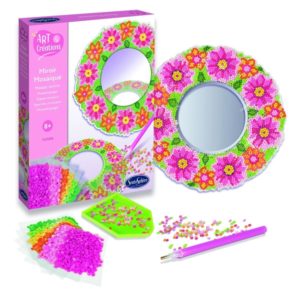 Miroir mosaïque fleurs