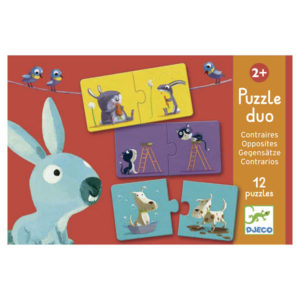 12 puzzles 2 pièces contraires