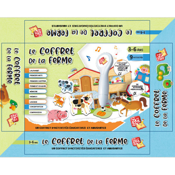 Coffret de la ferme éducatif avec stylo électronique