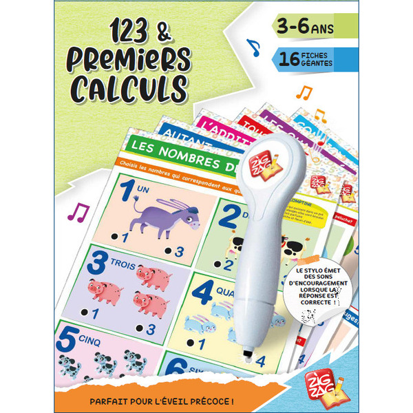 Maxi fiches 123 et premiers calculs avec stylo interactif